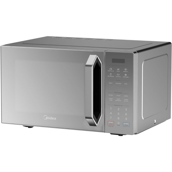 ميكروويف ميديا سولو سعة 28 لتر، 900 وات، فضي - EM9P032MX-S