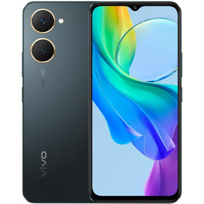 فيفو Y03 بشريحتين اتصال، 64 جيجابايت، 4 جيجا رام، شبكة الجيل الرابع - اسود