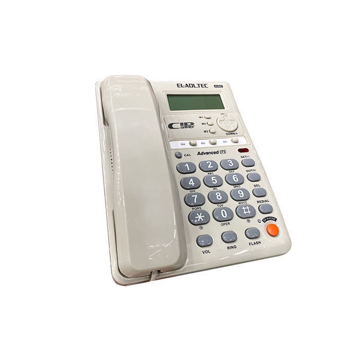 تليفون أرضي سلكي العدل تك، شاشة رقمية، 60BE - ابيض