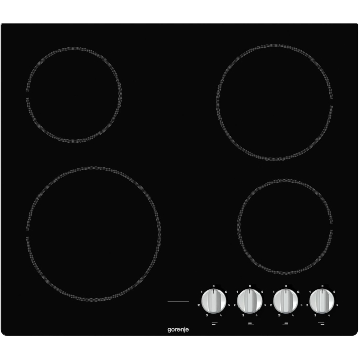 مسطح كهرباء سيراميك زجاجي جورينجي بلت ان، 4 شعلات، 60 سم، اسود زجاجي - EC641BSC