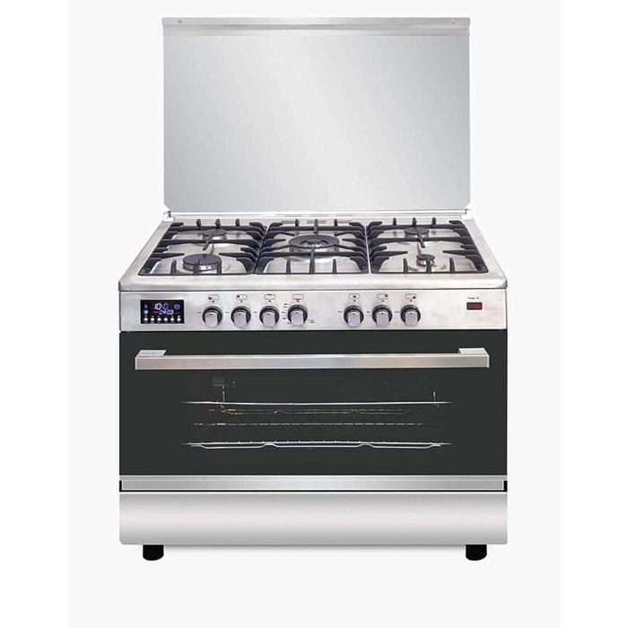 بوتاجاز لونج لايف شل كوك برو ديجيتال باللمس، أمان كامل، 60×90×85 سم، BOTTAZ 5 - فضي أسود