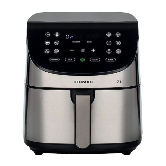قلاية بدون زيت كينوود kHealthy Fry ديجيتال، 7 لتر، 1800 وات، فضي واسود - HFM80.000SS