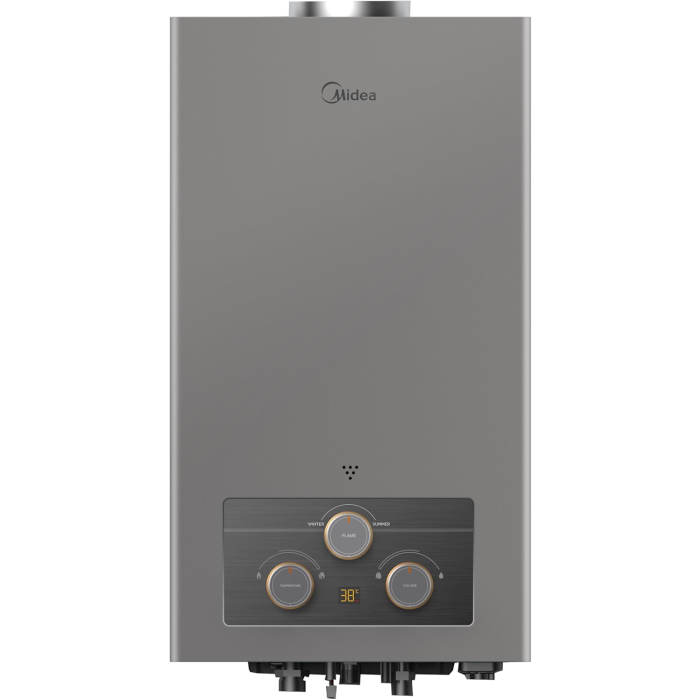 Midea MGWH10-20MZNEG-S Gas Water Heater, 10 Liters - Grey