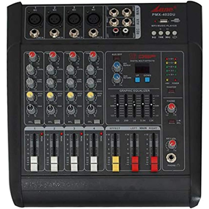 ميكسر ستريو لان ، Pmx-402Du - أسود