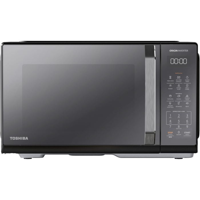 ميكروويف بشواية توشيبا بتقنية الانفرتر ديجيتال، 25 لتر، 1000 وات، اسود - MW3-EG25PEI(BK)
