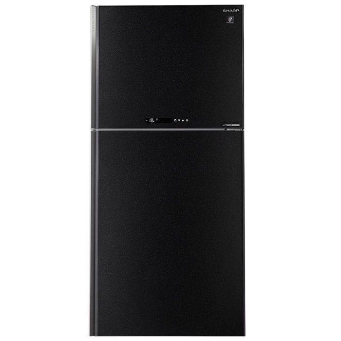 ثلاجة شارب ديجيتال بتقنية الانفرتر، نوفروست، بابين، سعة 480 لتر، SJ-GV63G-BK - أسود