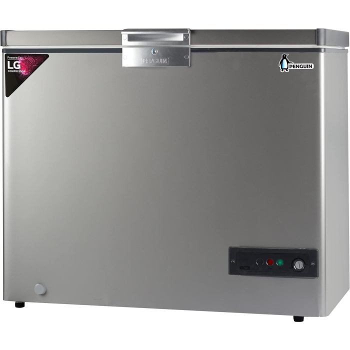 ديب فريزر أفقي بينجوين، ديفروست، كومبريسور ال جي، 109 واط، 303 لتر، ES350 - فضي