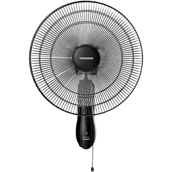 مروحة حائط تورنيدو، 16 بوصة، 4 ريش، TWF-16 - أسود