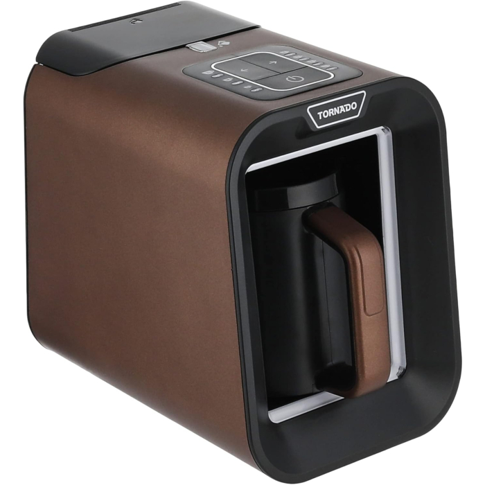 ماكينة قهوة تورنيدو تركية أوتوماتيكية، سعة 330 مل، 735 وات، TCME-100S-PRO - بني أسود