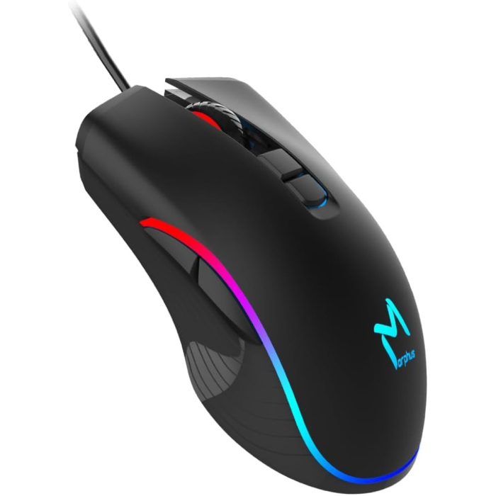 ماوس جيمينج ايكون سلكي بإضاءة ، دقة  ، اسود - GX66