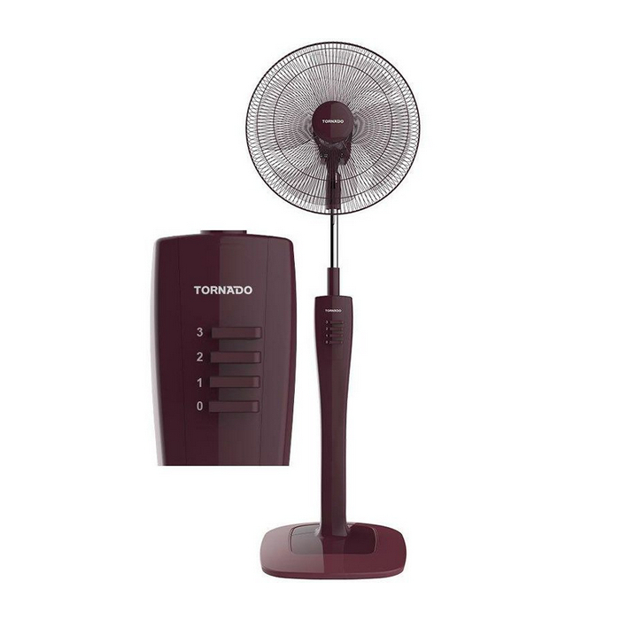 مروحة ستاند تورنيدو، 16 بوصة، 4 ريشة، TSF-74RED - نبيتي