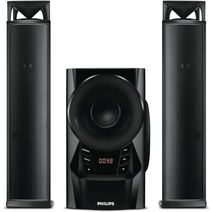 سماعات بلوتوث فيليبس 2×1، اسود - MMS2160B