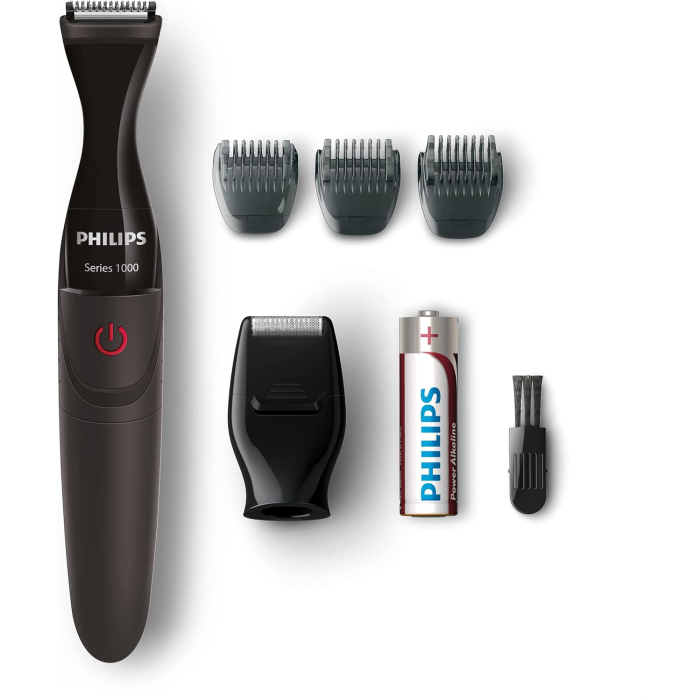 ماكينة تشذيب اللحية مالتيجروم فيليبس، قابلة للغسل، MG1100/16 - أسود