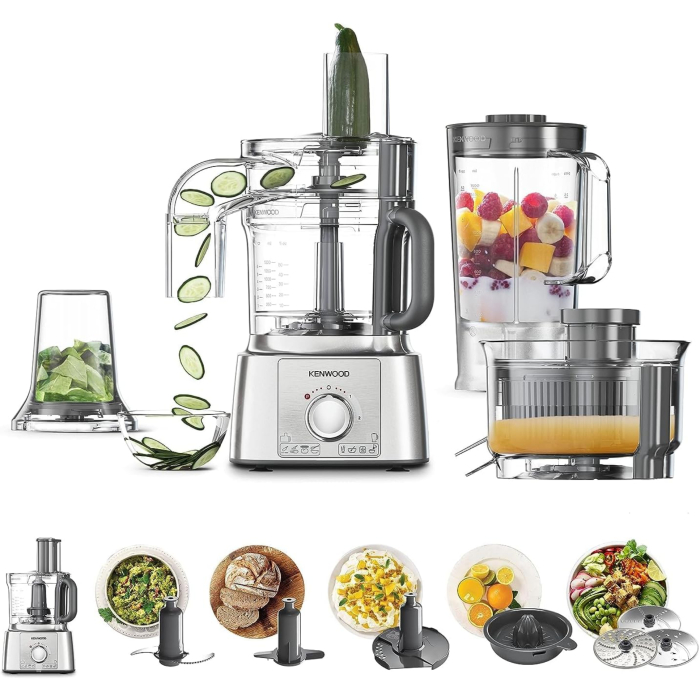 محضر طعام كينوود، 1000 وات، FDP65.880SI - فضي