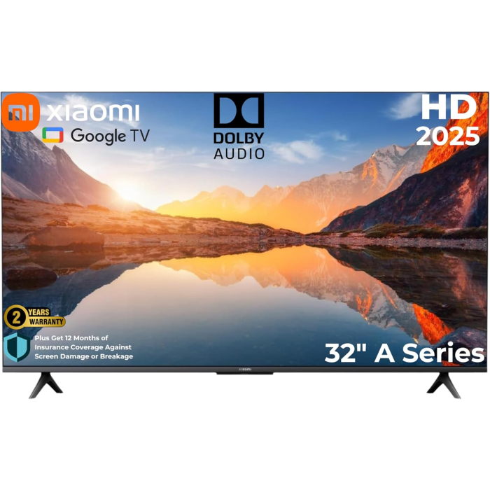 شاشة شاومي 32 بوصة سمارت بدقة HD منصة جوجل - A-32-2025TV