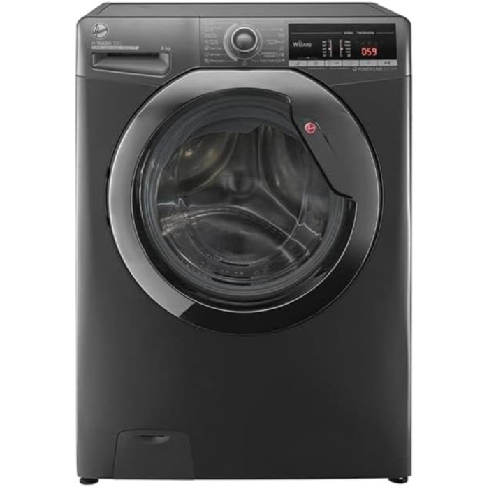 غسالة هوفر فول أوتوماتيك، سعة 8 كجم، H3WS383TAC3R-ELA - فضي