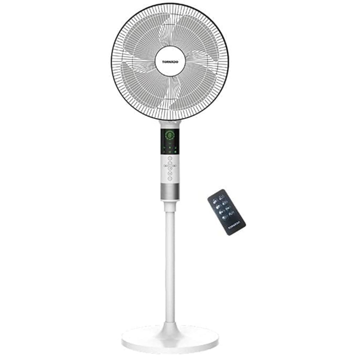 TORNADO Stand Fan 16 Inch 5 Blades Remote White EFS-360/903GW