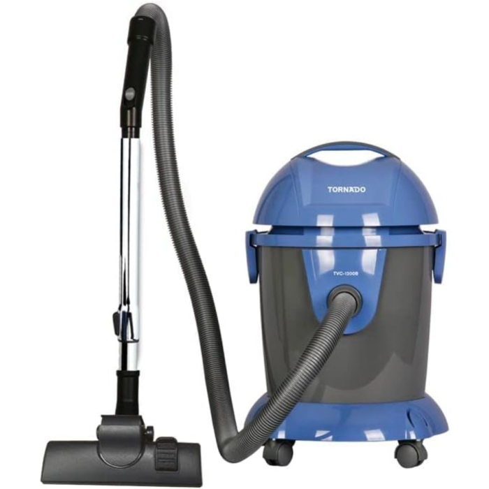 مكنسة كهربائية برميلية تورنيدو، 1200 وات، TVC-1200B - أزرق أسود