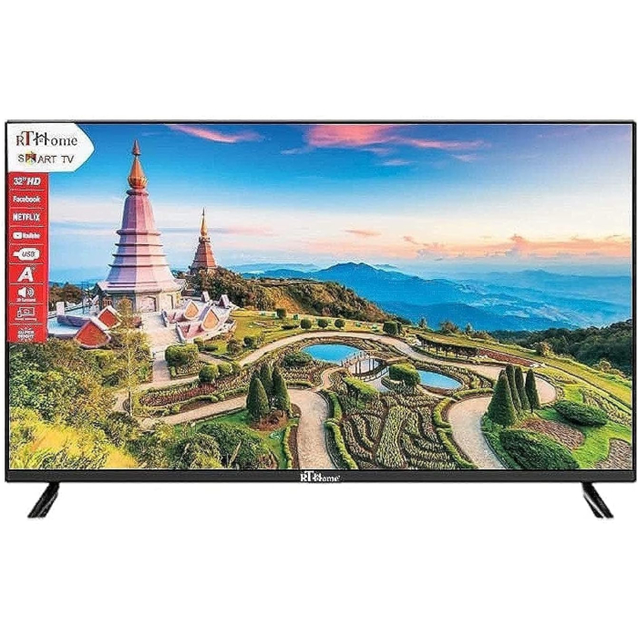 شاشة آر تي هوم 32 بوصة LED بدقة HD سمارت بدون فريم - RT-32SA