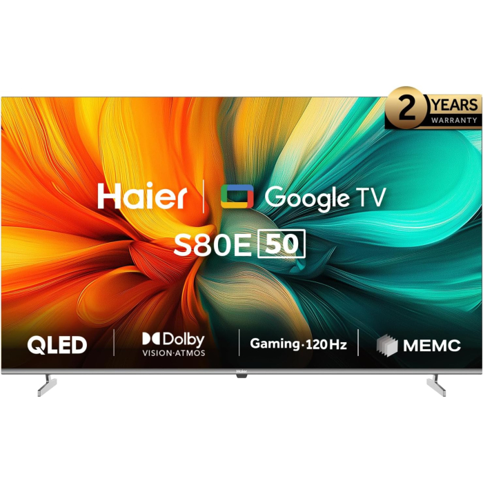 شاشة هاير 50 بوصة QLED بدقة 4k UHD سمارت - H50S80EU 
