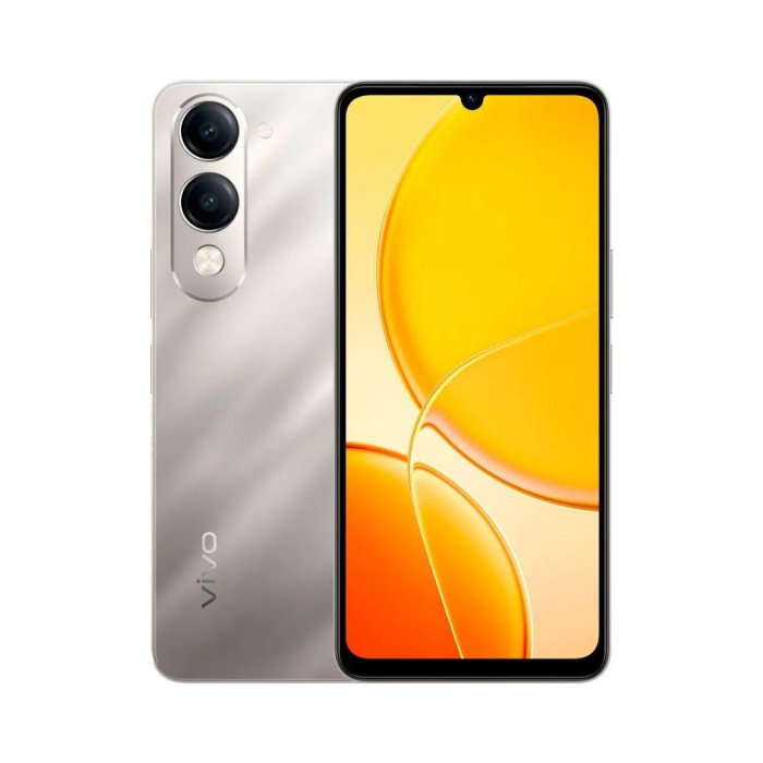 فيفو Y04 بشريحتين اتصال، 128 جيجابايت، 4 جيجا رام، شبكة الجيل الرابع - ذهبي تيتانيوم