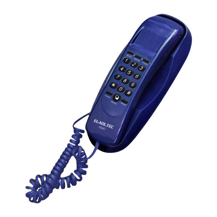 تليفون ارضي سلكي العدل تك، ازرق - 104C