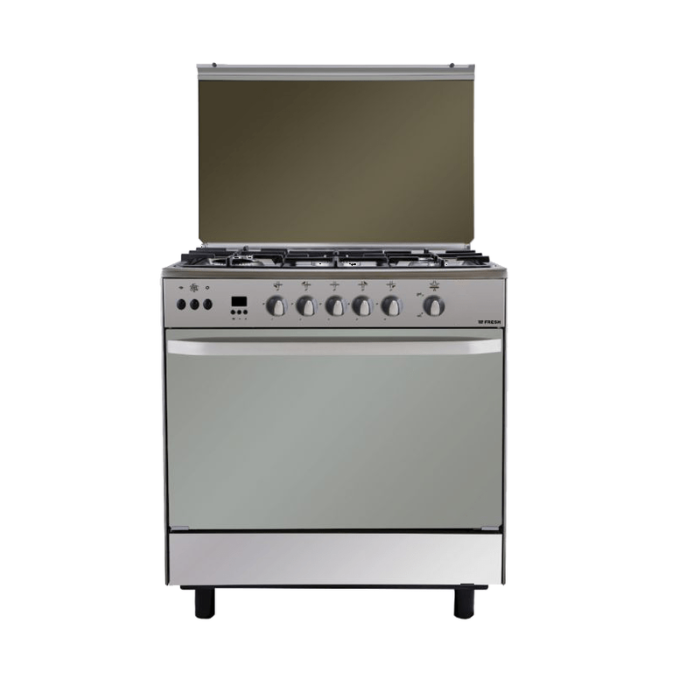 بوتاجاز هامر فريش، 5 شعلة، 80 سم - فضي