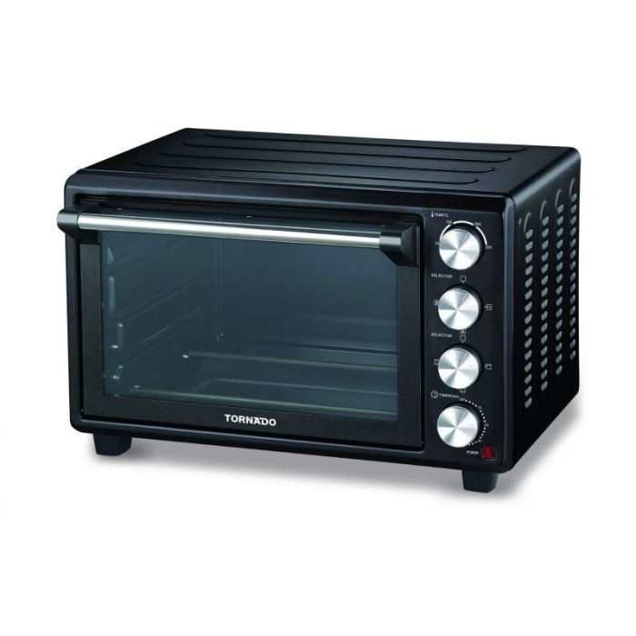 فرن تورنيدو كهربائي مع شواية ومروحة، 46 لتر، 1800 وات، TEO-46KD-BK - أسود