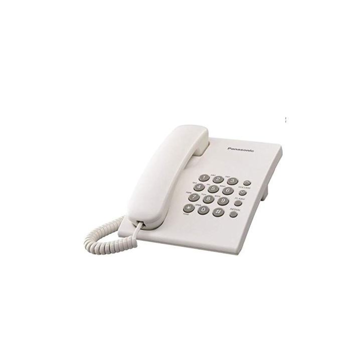 تليفون أرضي سلكي باناسونيك، KX-TS500FX - أبيض