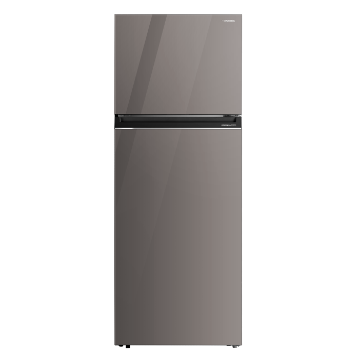 ثلاجة توشيبا باب زجاجي، نوفروست، انفرتر، سعة 450 لتر، GR-RT624WE-PGN(72) - فضي