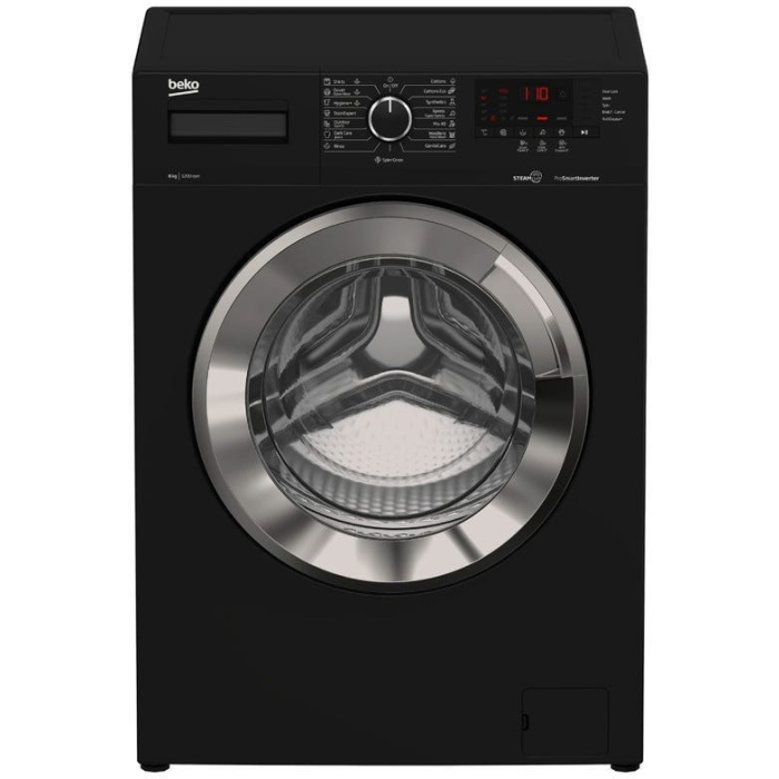 غسالة ملابس بيكو فول اوتوماتيك بتكنولوجيا الانفرتر، تحميل امامي، 8 كجم، اسود - WTV8612XBCI