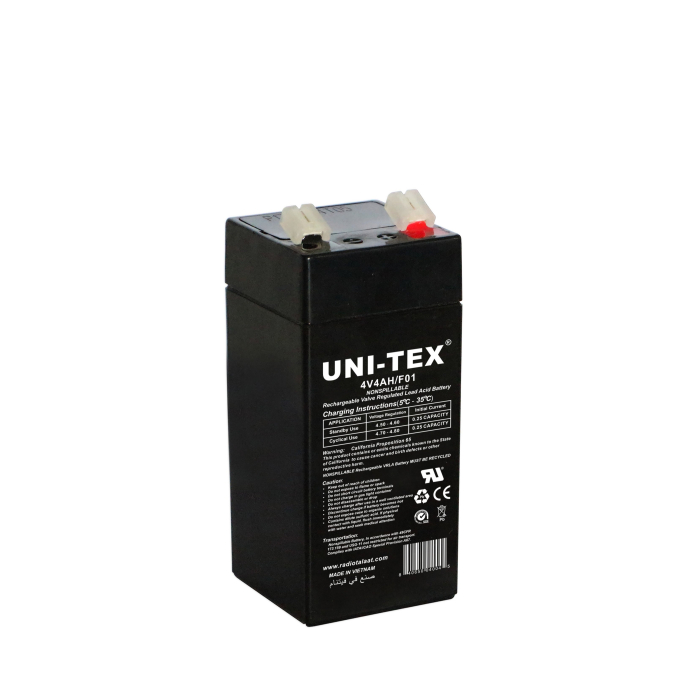 بطارية قابلة للشحن يونيتكس، 4 فولت، 4 أمبير، F01 - أسود