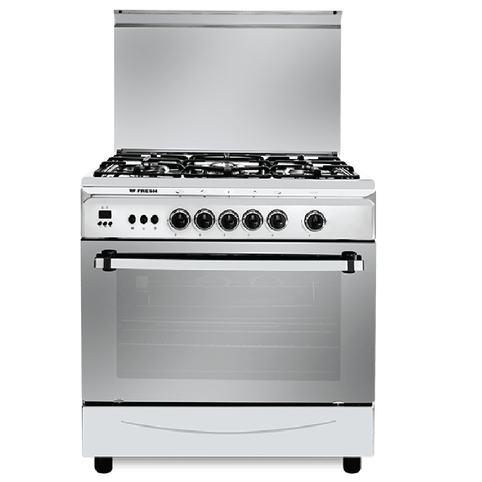 بوتاجاز فريش إيطاليانو أمان مروحة كاست ديجيتال - 80 × 55 / 5 شعلة أستانلس ستيل