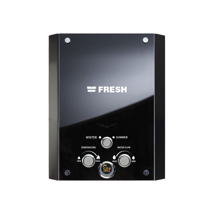 Fresh Gas Water Heater 6 Liters Crystal Black - F LNG