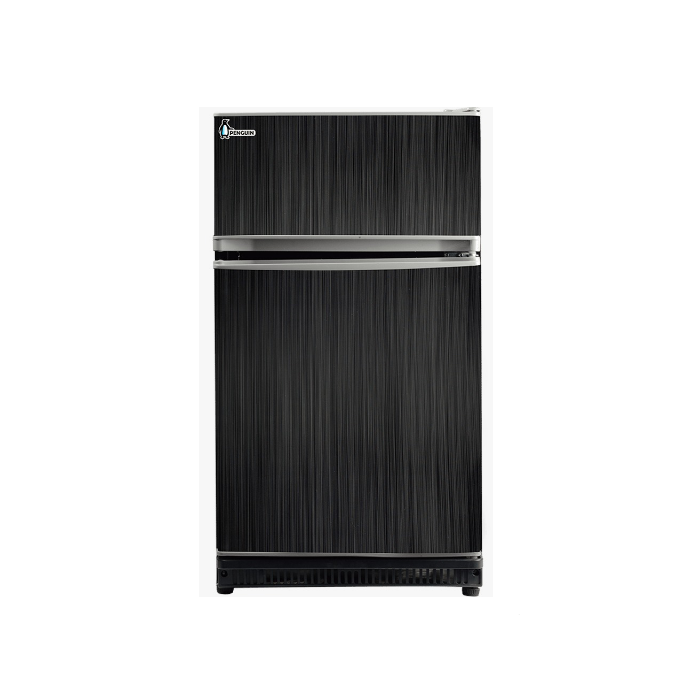 ثلاجة صغيرة بنظام ديفروست من بنغوين، سعة 150 لتر، 2 باب، باللون الأسود - FG200L