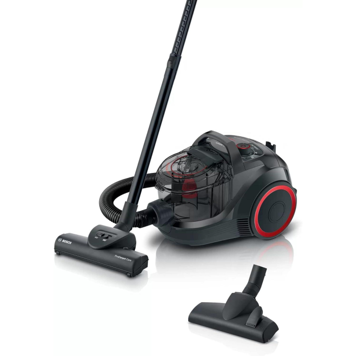 مكنسة كهربائية بحاوية بوش Series 4 ProPower بدون كيس، بقوة 2000 وات، اسود - BGS21WPOW