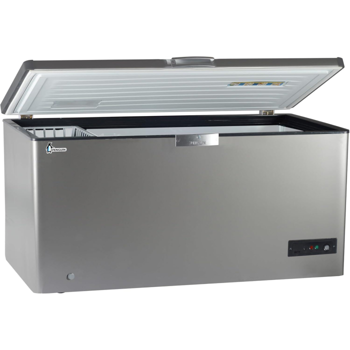فريزر افقي بجزء داخلي معدن من بنجوين سعة 505 لتر - فضي، ES571-L