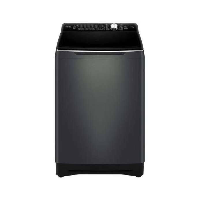 غسالة فوق اتوماتيك انفرتر هاير ، سعة 12 كجم ، فضي غامق - HWM120-B2178S8