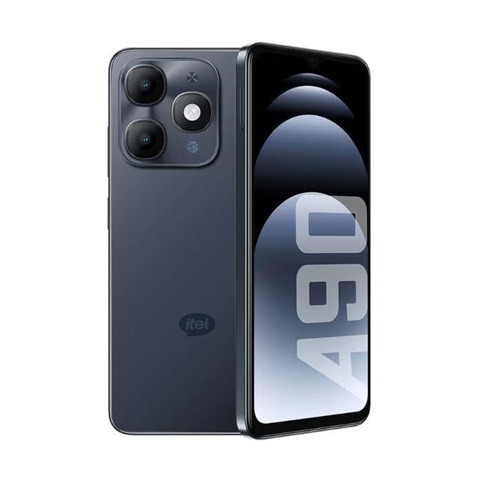 ايتل A90 بشريحتين اتصال، 128 جيجابايت، 3 جيجا رام، شبكة الجيل الرابع - اسود