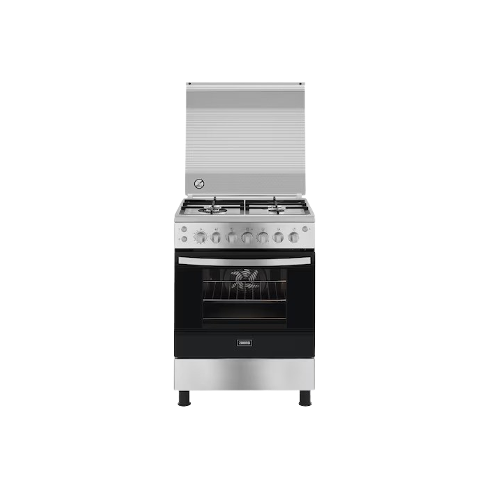 بوتاجاز زانوسي CoolCast، 4 شعلات، 60 سم، ستانلس ستيل - ZCG61296XB