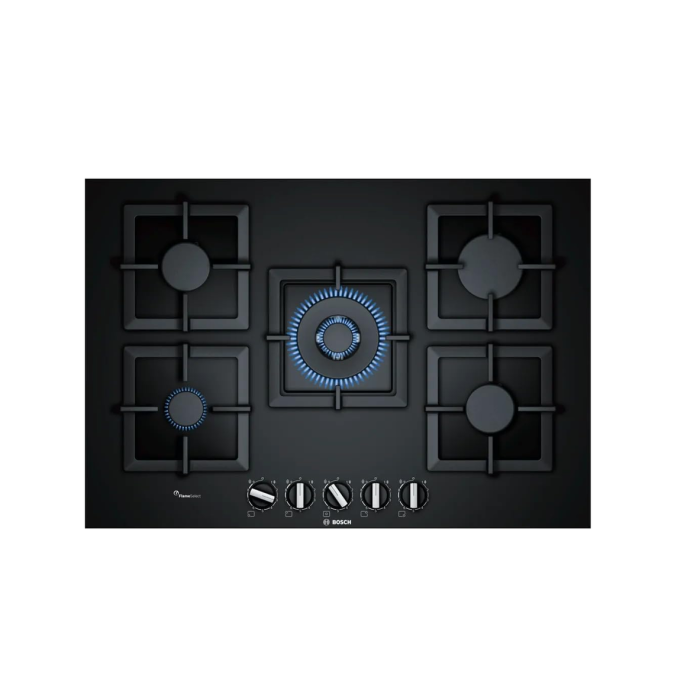 مسطح غاز بوش بلت ان Serie 6، عدد 5 شعلات، 75 سم، اسود - PPQ7A6B20