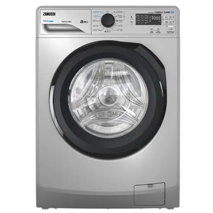 غسالة زانوسي تحميل أمامي فول أوتوماتيك بيرلا ماكس، 7 كجم، ZWF7240SB5 - فضي أسود