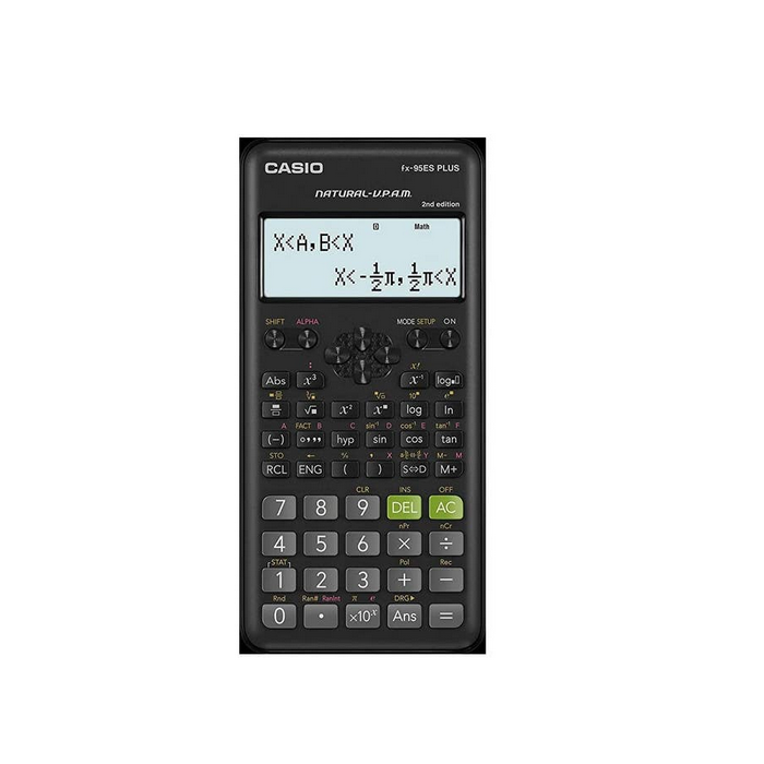 آلة حاسبة كاسيو الاصدار الثانى، 274 وظيفة، اسود - FX-95ESPLUS-2-WDTV