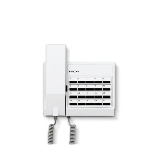 نظام اتصال داخلي كوكم لأنظمة الانتركم، 20 قناة، مع وحدة فرعية KIP-300، موديل KIP-620ML - أبيض