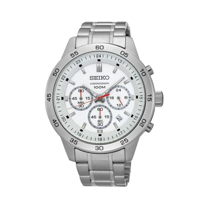 ساعة رجالية مقاومة للمياه سيكو، SKS515P1 - فضي