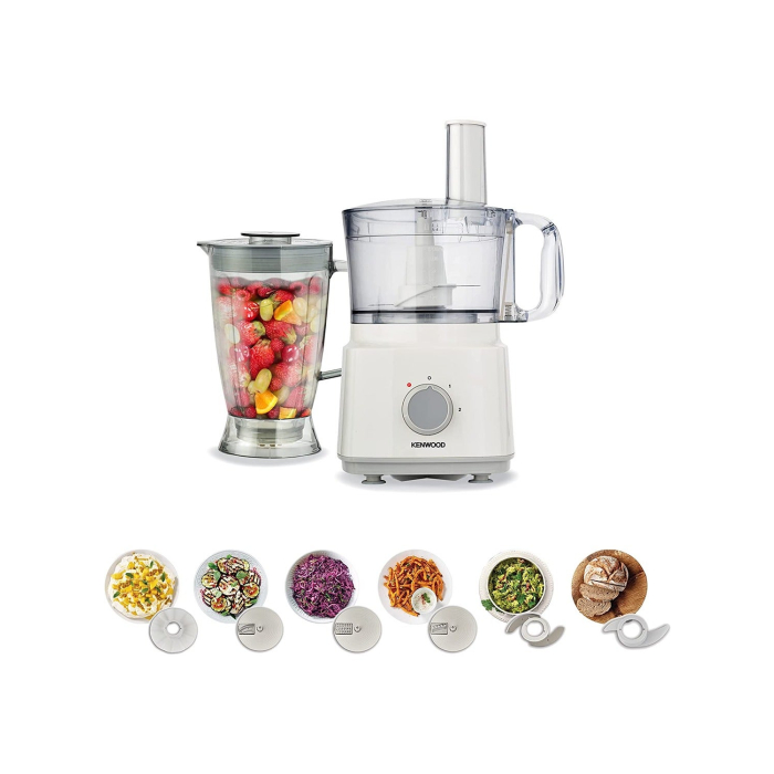 محضر طعام كينوود Essentials، سعة 2 لتر، 750 وات، ابيض - FDP03.COWH