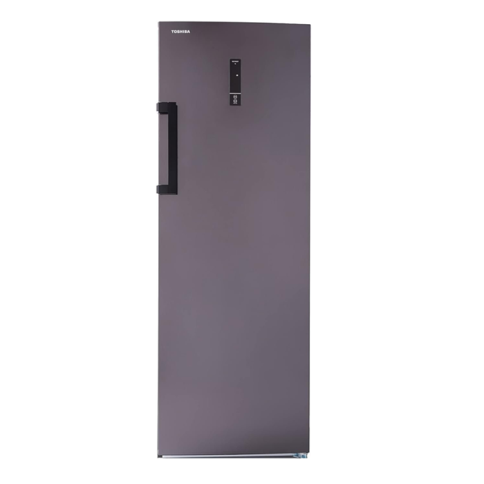 فريزر رأسي توشيبا ديجيتال، نوفروست، 7 درج، 238 لتر، رمادي - GR-RU312WE-DMN(37H)