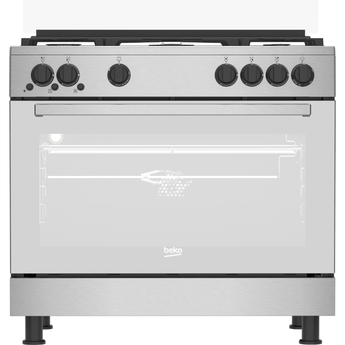 بوتاجاز بيكو حر، 90 سم، GGR 15115 DX NS - فضي