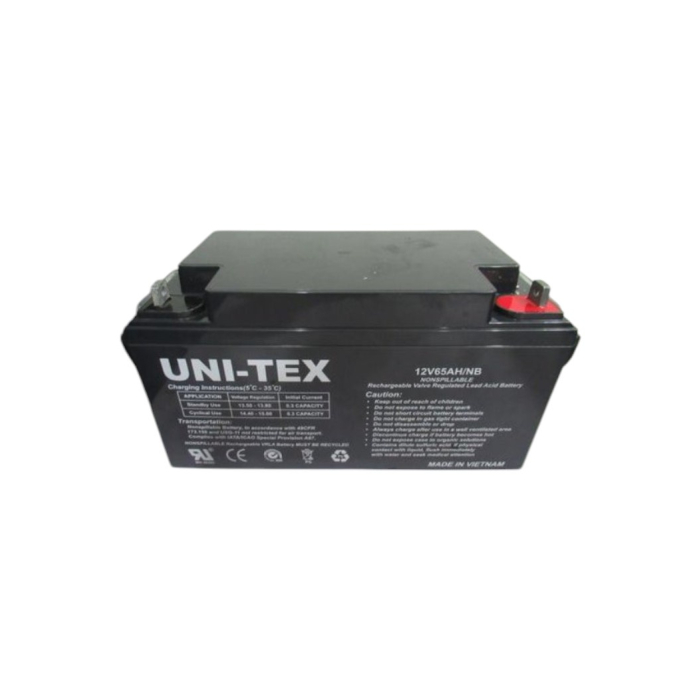 بطارية يونيتكس، 12 فولت، 65 أمبير، 12V65AH/NB - أسود