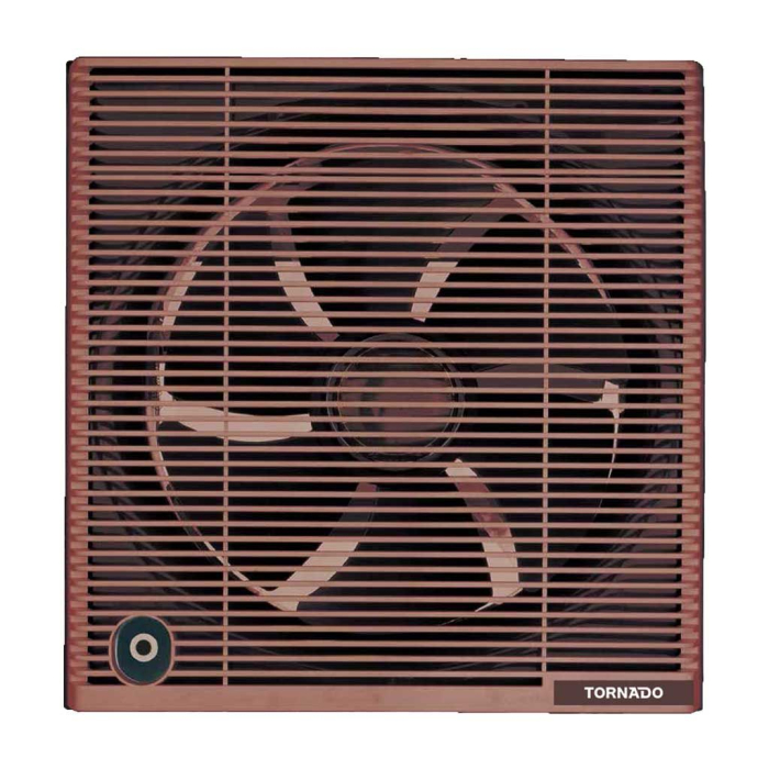 شفاط حمام تورنيدو مقاس 25 سم شبكة للحماية والخصوصية بني TVS-25NM